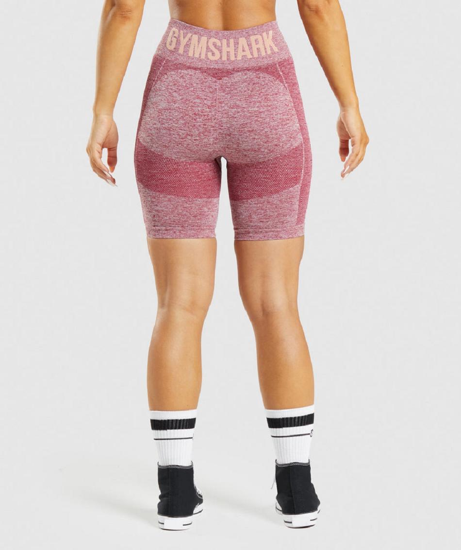 Szorty Damskie Gymshark Flex Cycling Bordowe | PL 2475ZUT